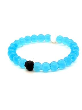 Lokai Blue‎ Beaded Bracelet with Black Accent